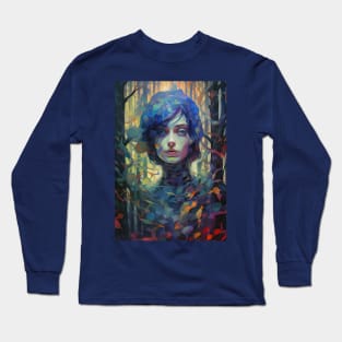 Trippy Female Portrait Long Sleeve T-Shirt